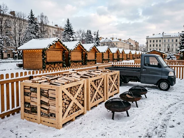 Дрова для ярмарок и городских праздников в Фосфоритном